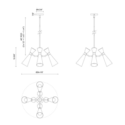 Blake 24-in Chandelier