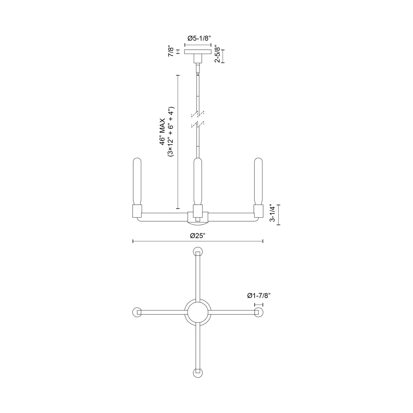 Claire 25-in Chandelier