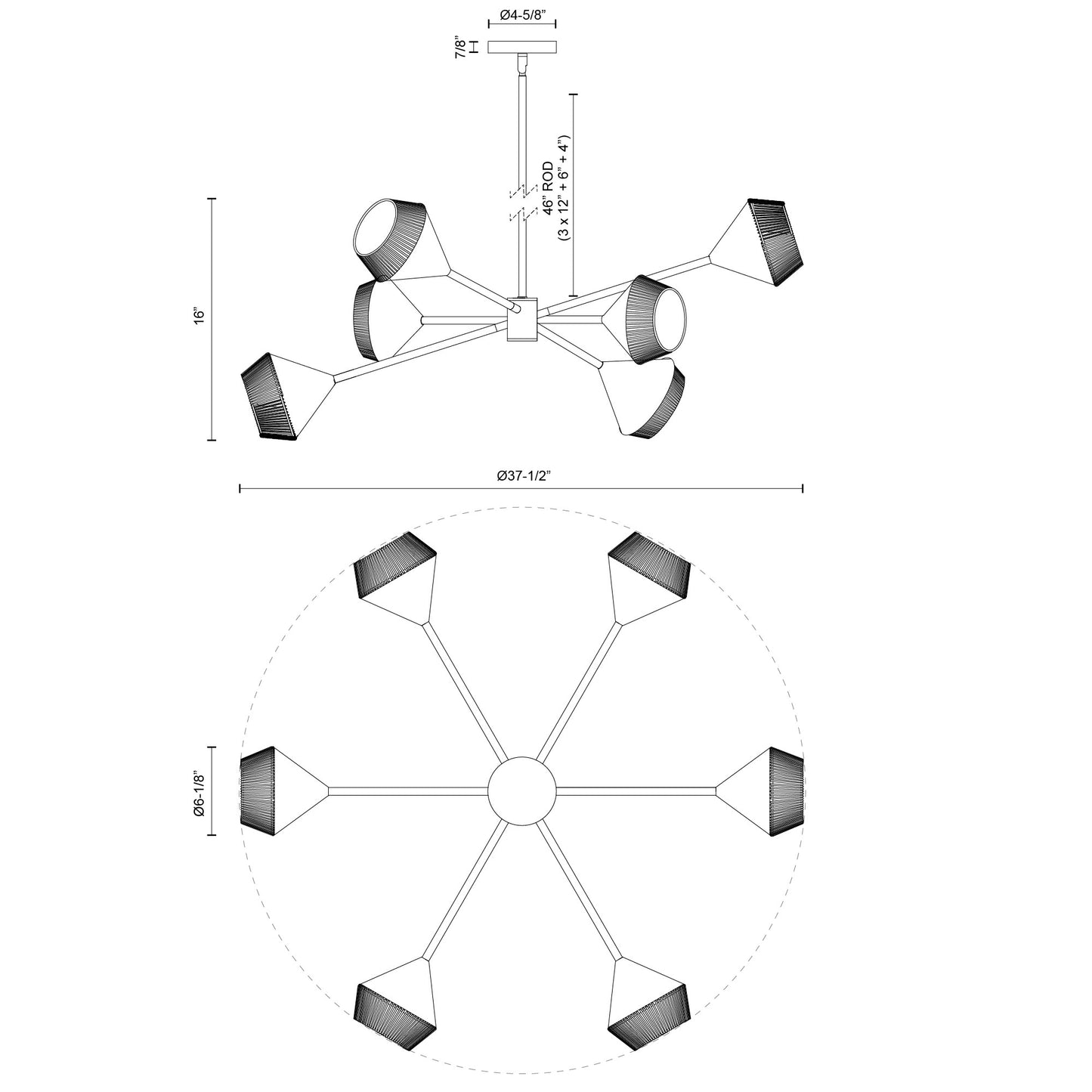 Daphne 38-in Chandelier