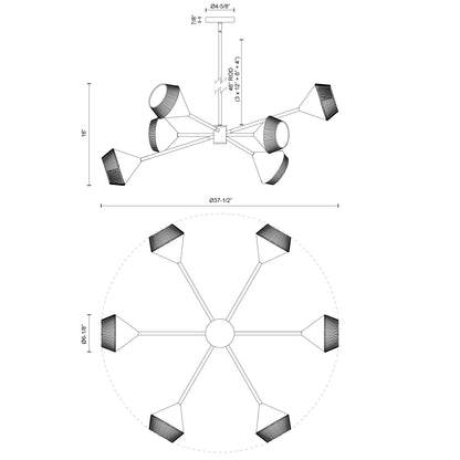 Daphne 38-in Chandelier