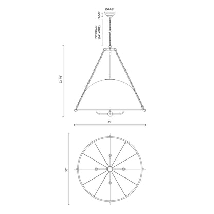 Crosby 33-in Chandelier