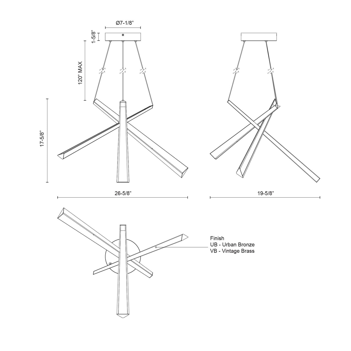 Lex 27-in Chandelier