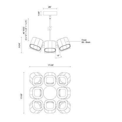 Arena 18-in Chandelier