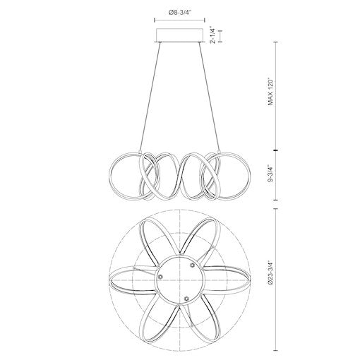 Synergy 24-in Chandelier