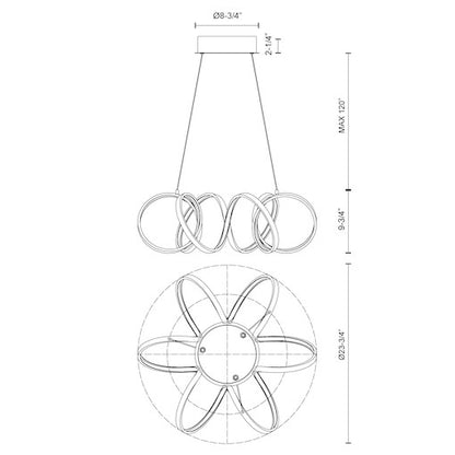 Synergy 24-in Chandelier