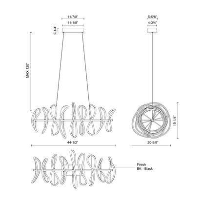 Collide 44-in Chandelier