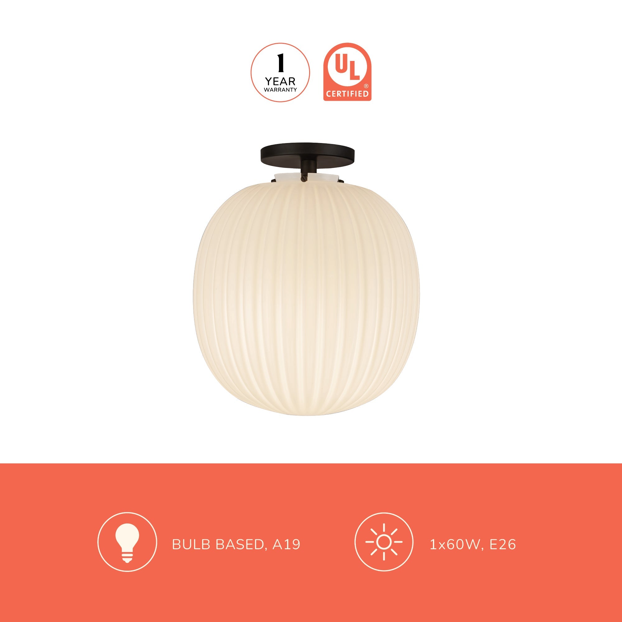 Cherise 12-in Semi-Flush Mount – Kuzco Lighting