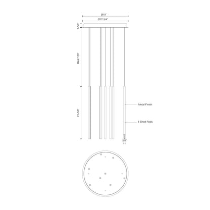 Chute 8 Head Multi Pendant