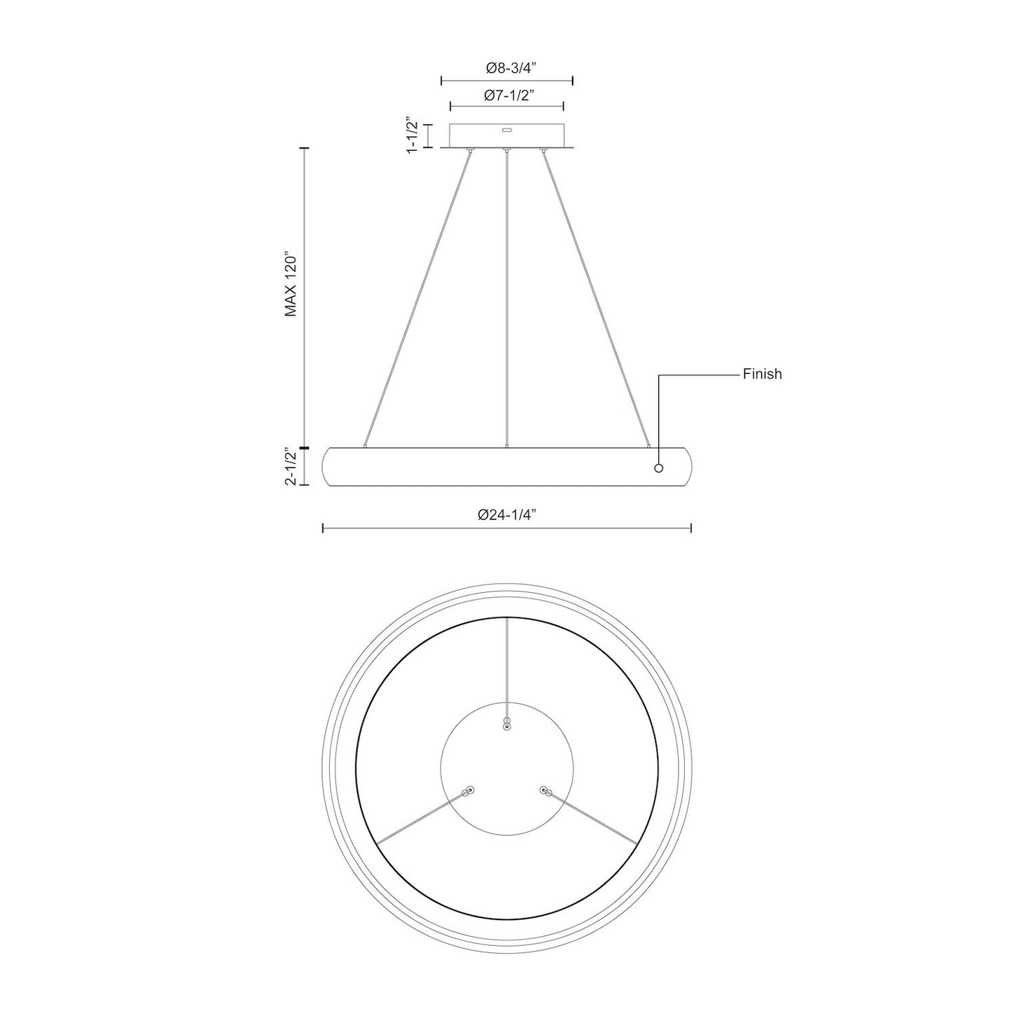 Cortana 24-in Pendant