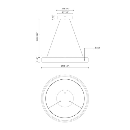 Cortana 24-in Pendant