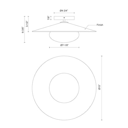 Cruz 15-in Flush Mount