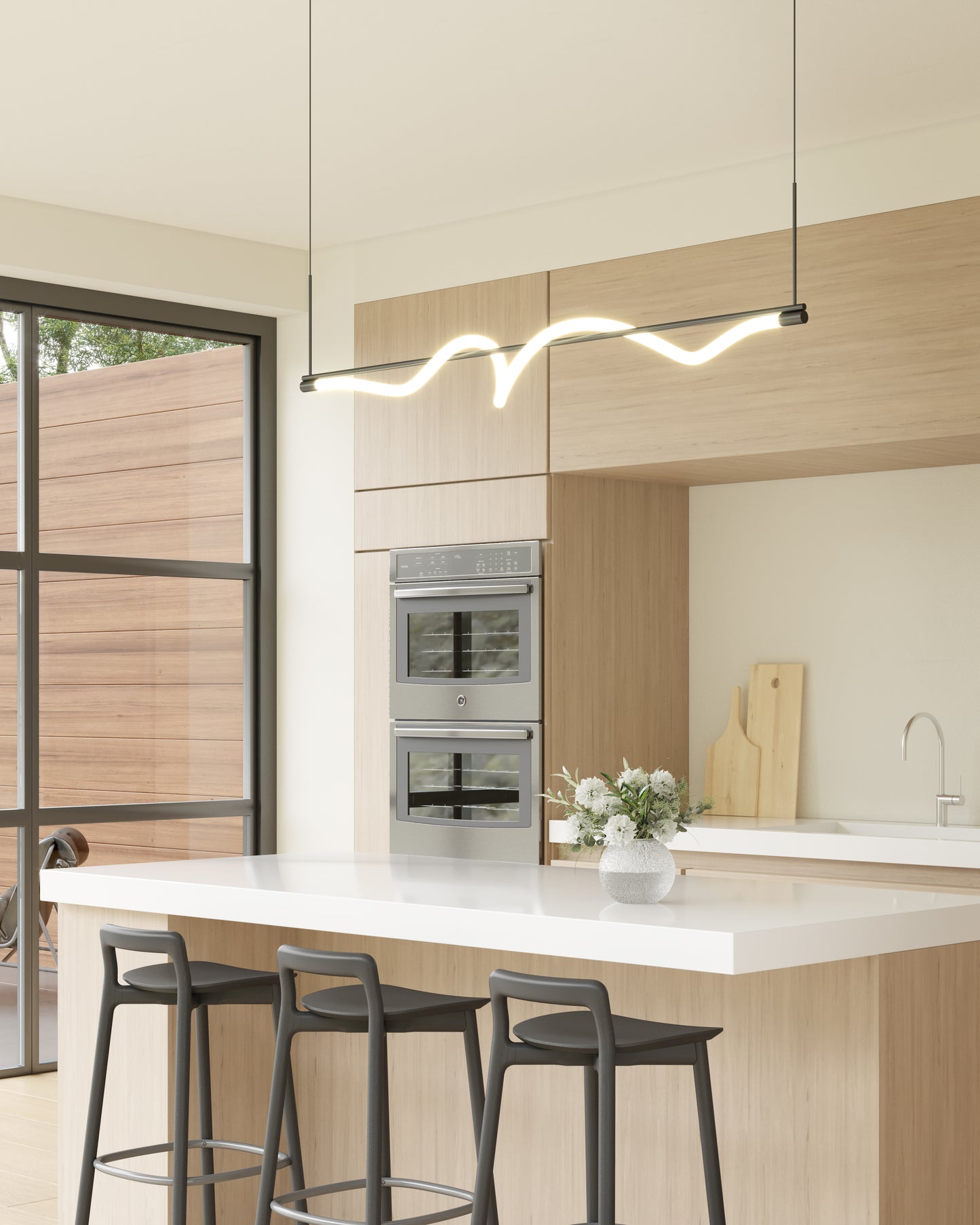 Cursive 54-in Linear Pendant