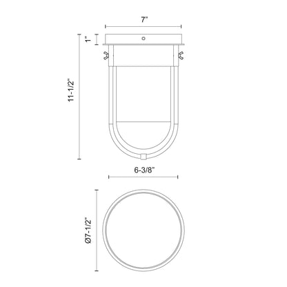 Cyrus 8-in Flush Mount