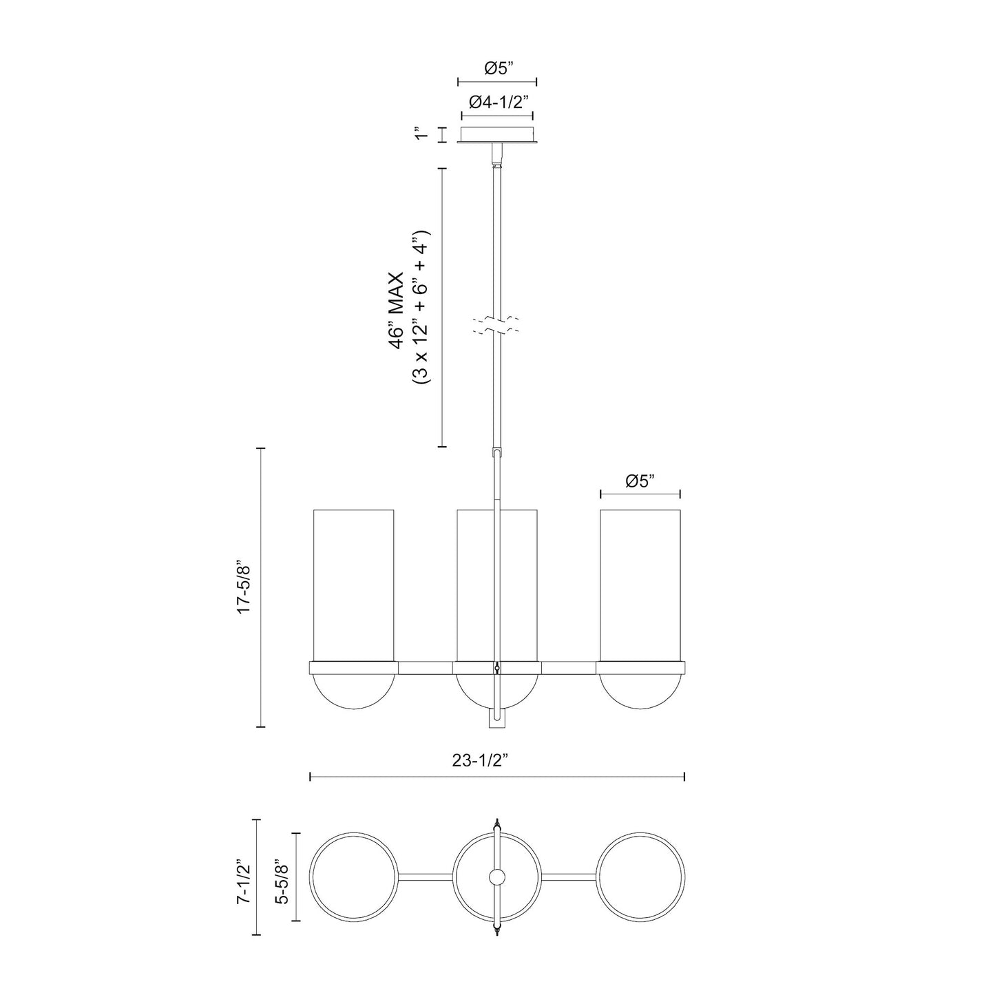 Cyrus 24-in Linear Pendant