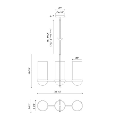 Cyrus 24-in Linear Pendant