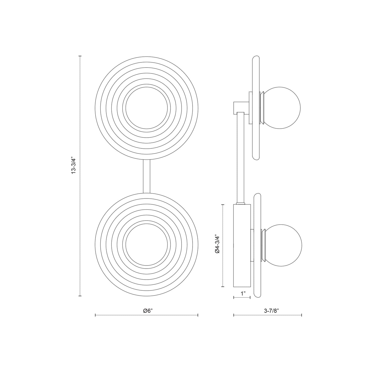 Dahlia 14-in Wall/Vanity Light