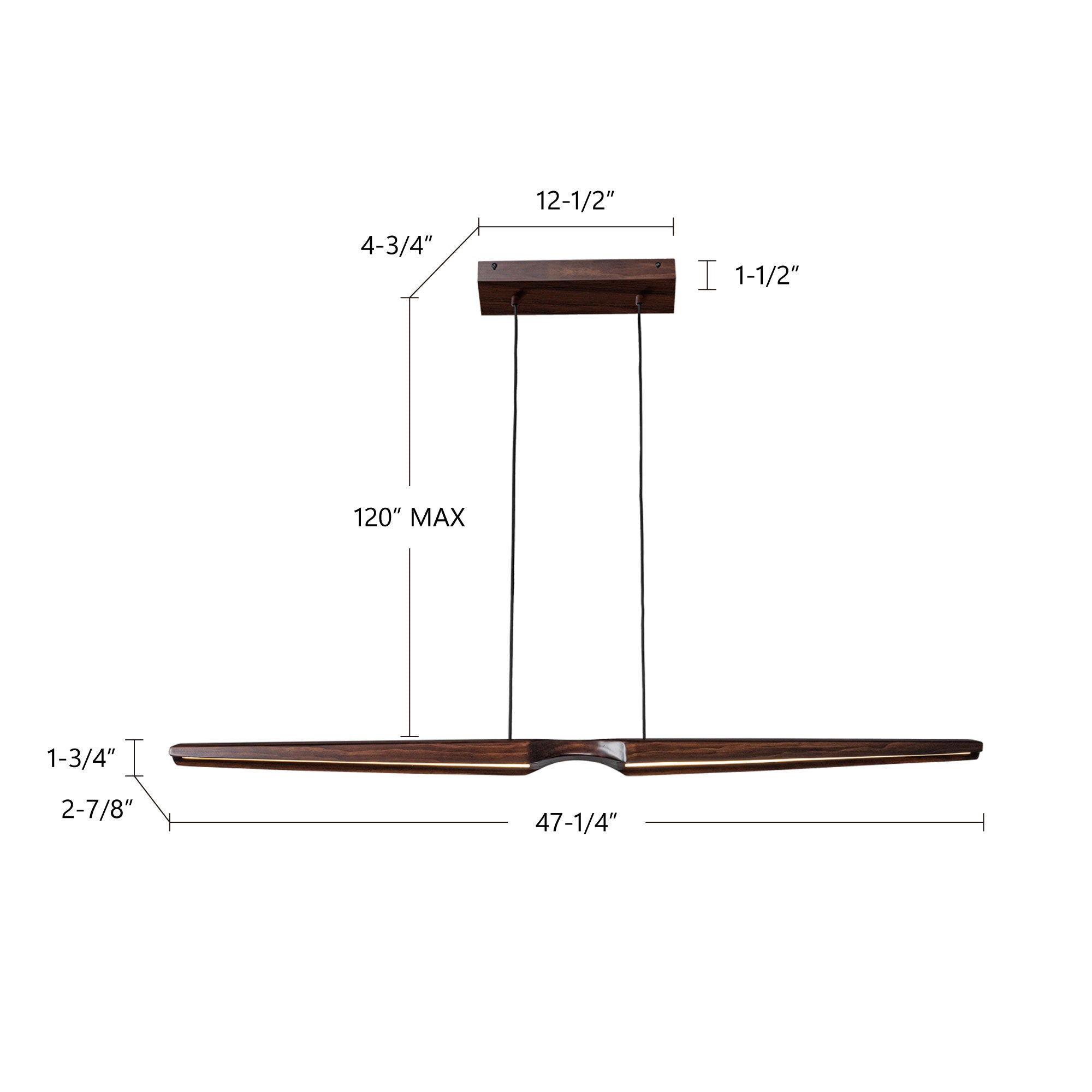 Dakota 47-in Linear Pendant – Kuzco Lighting
