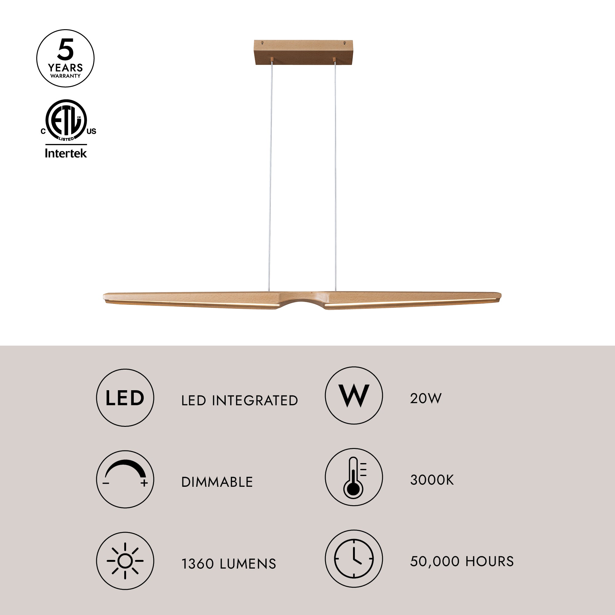 Dakota 47-in Linear Pendant – Kuzco Lighting
