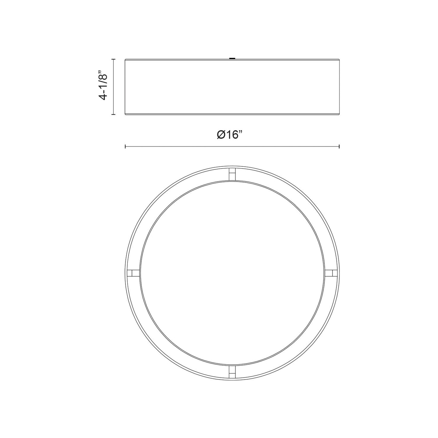 Dalton 16-in Flush Mount