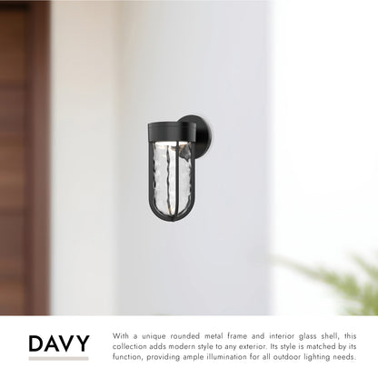Davy 9-in Exterior Wall Sconce