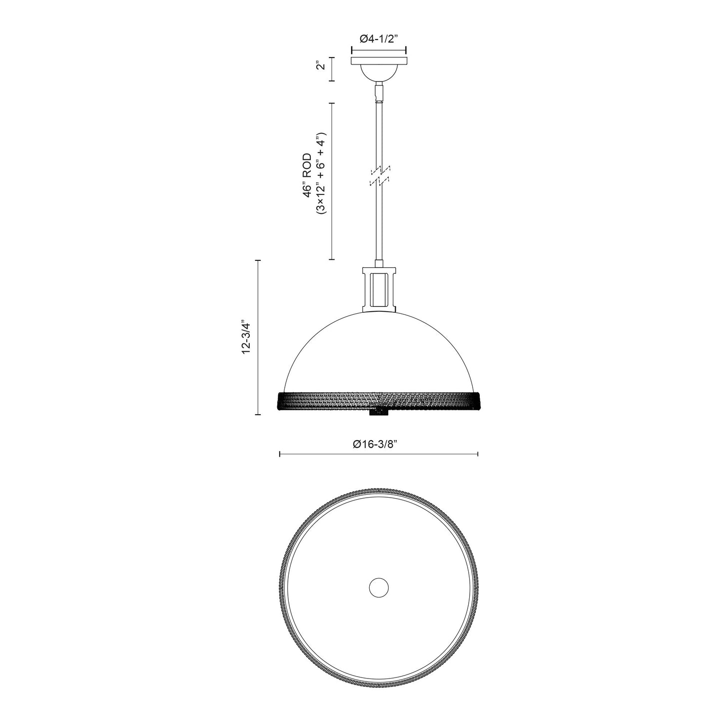 Doral 16-in Pendant