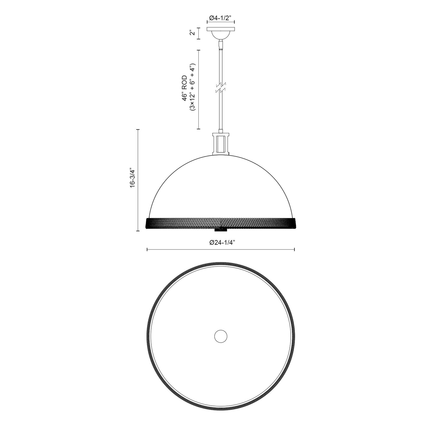 Doral 24-in Pendant