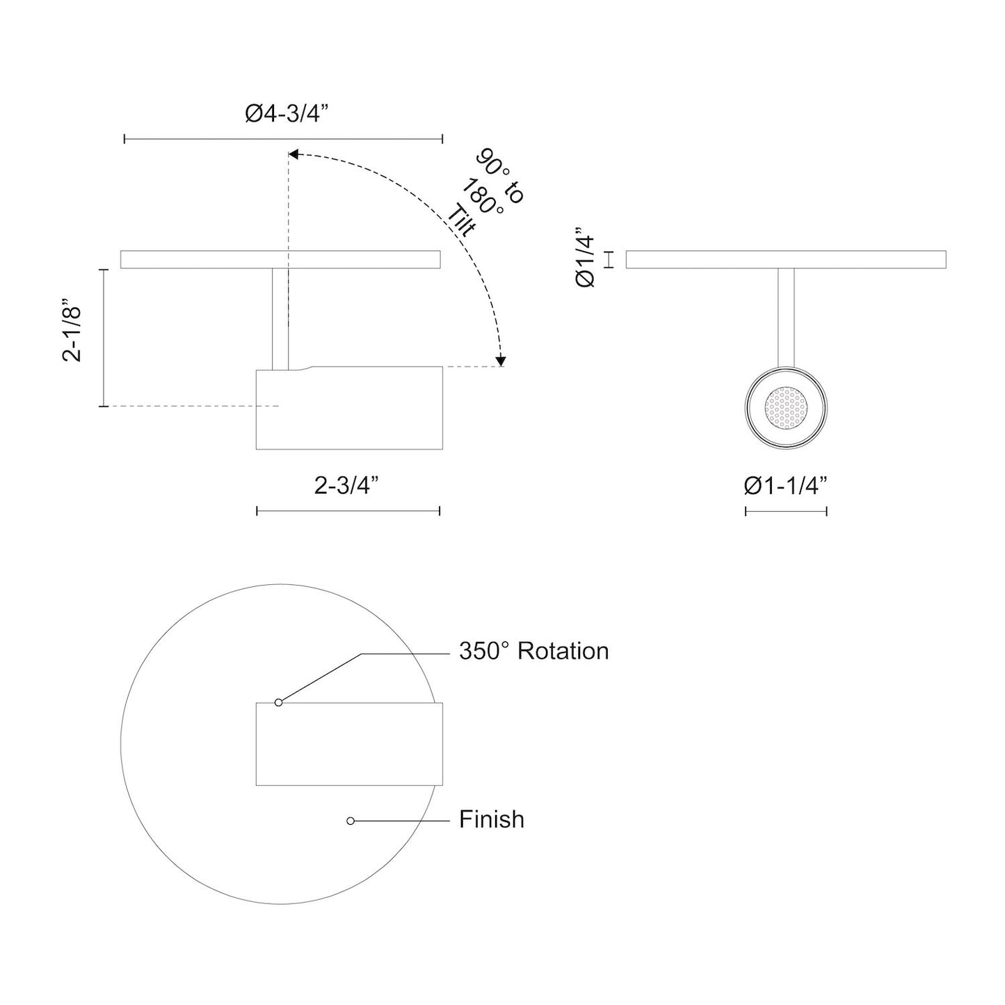 Downey 3-in Semi-Flush Mount