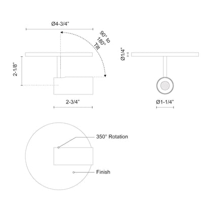 Downey 3-in Semi-Flush Mount