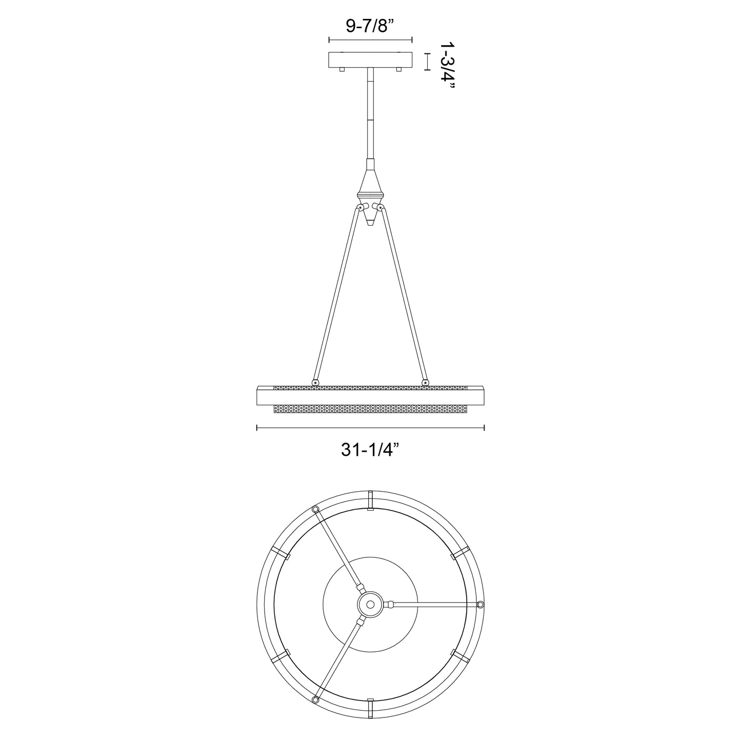 Duo 32-in Pendant