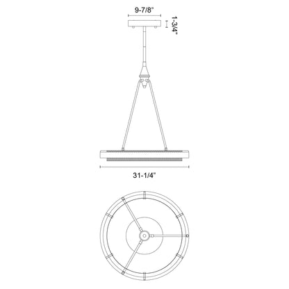 Duo 32-in Pendant