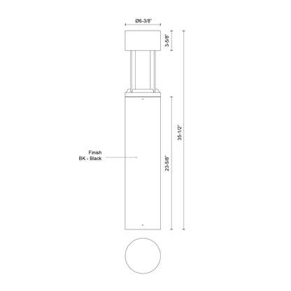 Novato 36-in Exterior Bollard