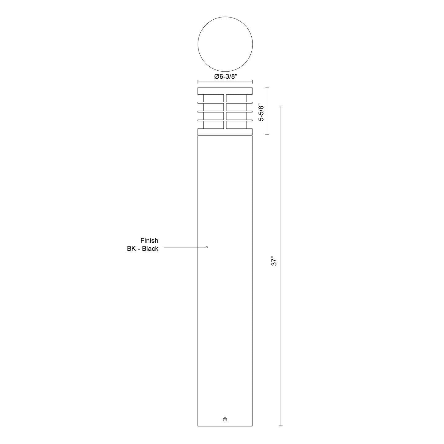 Blaine 37-in Exterior Bollard