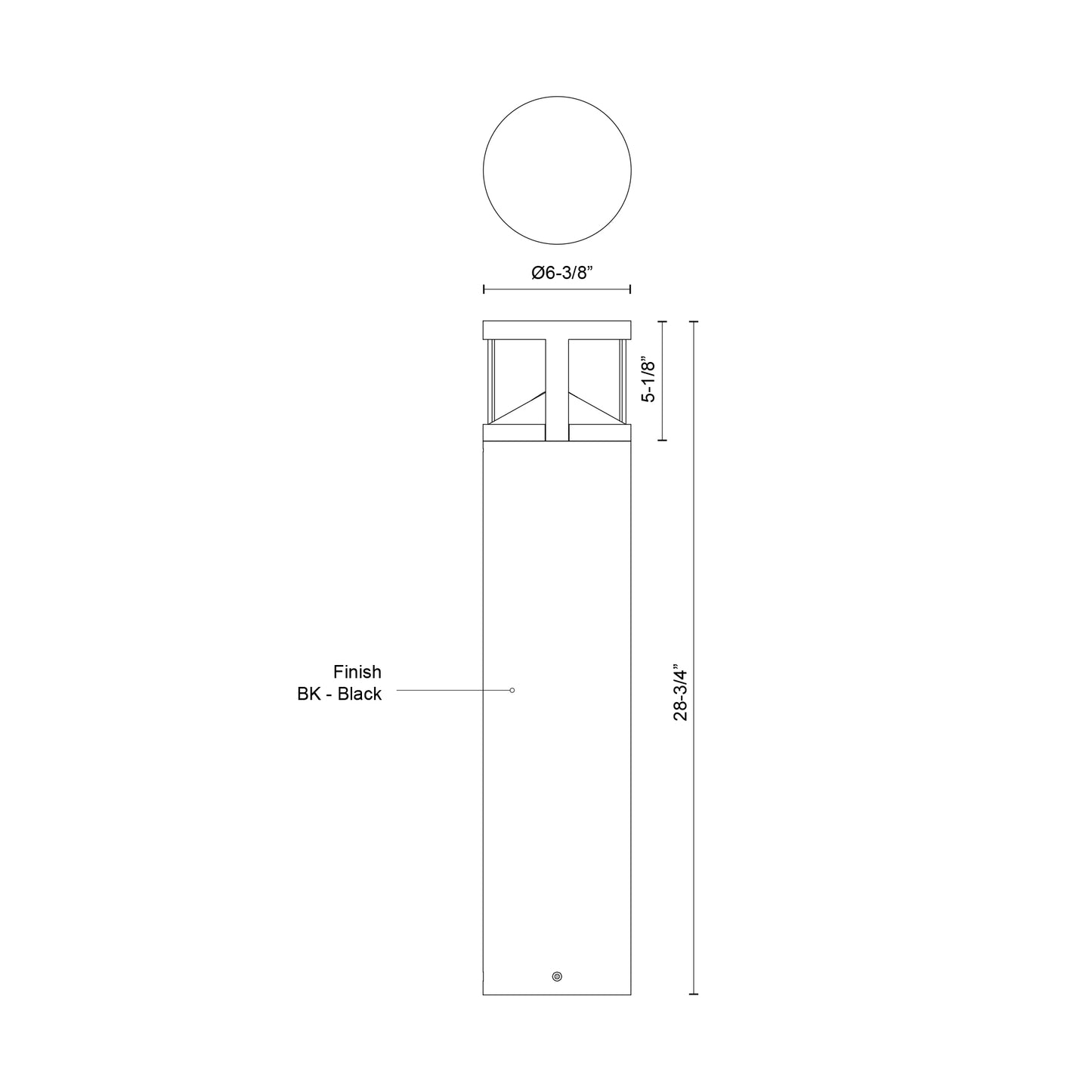 Glen 29-in Exterior Bollard