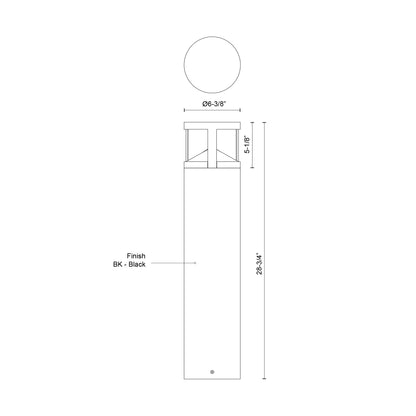 Glen 29-in Exterior Bollard