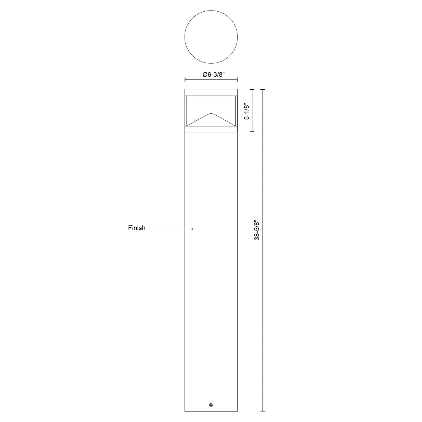 Dover 39-in Exterior Bollard