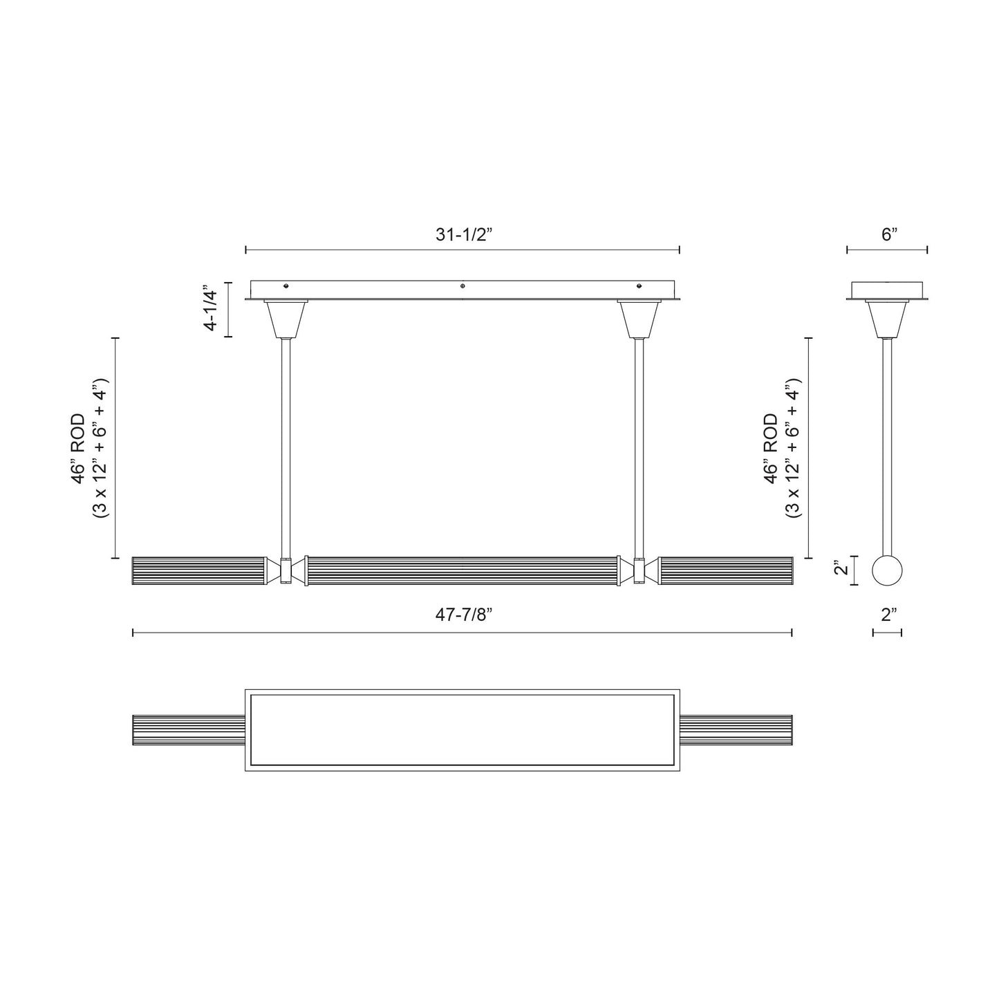 Edwin 48-in Linear Pendant