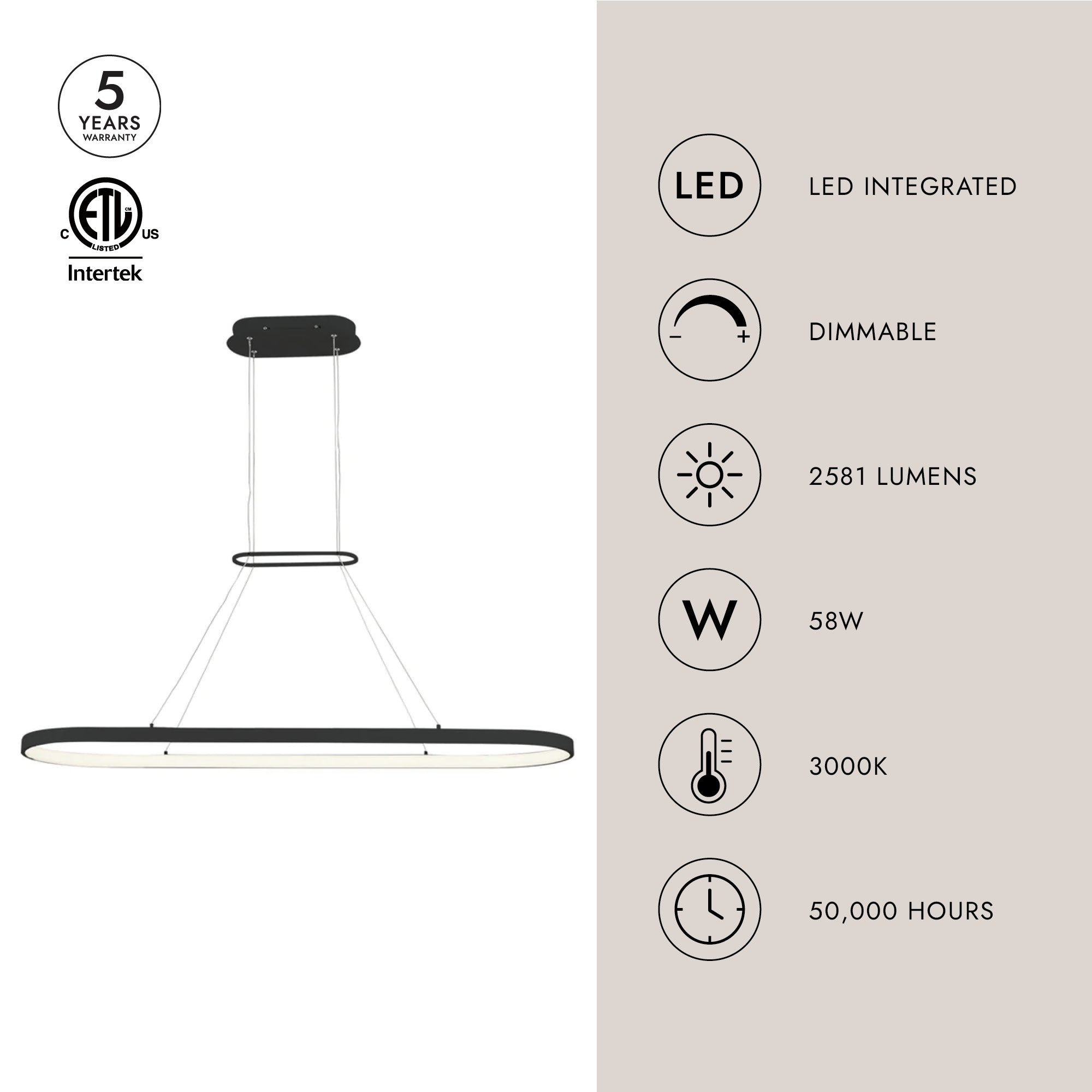 Eerie 47-in Pendant – Kuzco Lighting