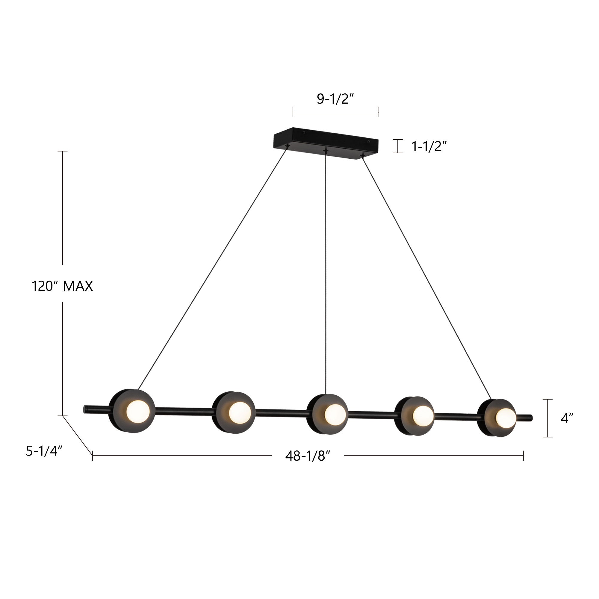 Elixir 48-in Linear Pendant – Kuzco Lighting