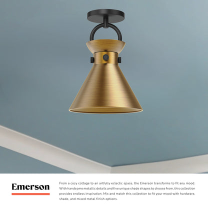 Emerson 9-in Semi-Flush Mount