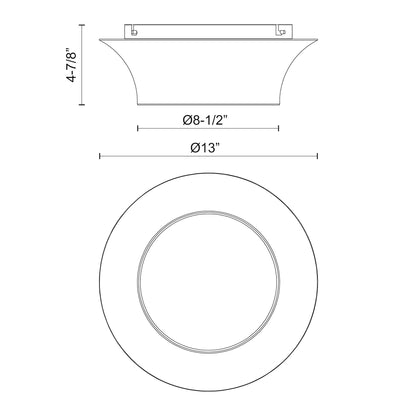 Emiko 12-in Flush Mount