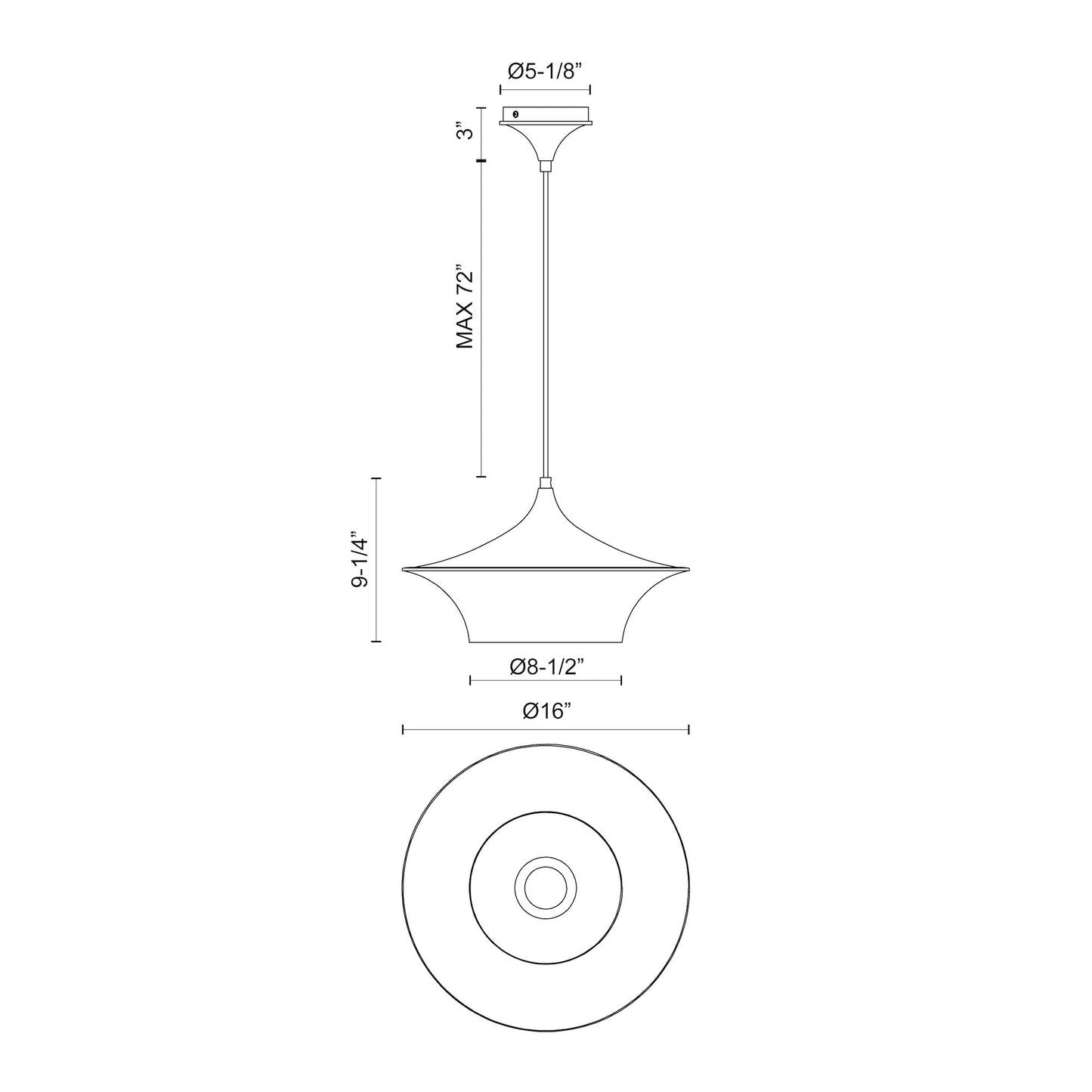 Emiko 16-in Pendant