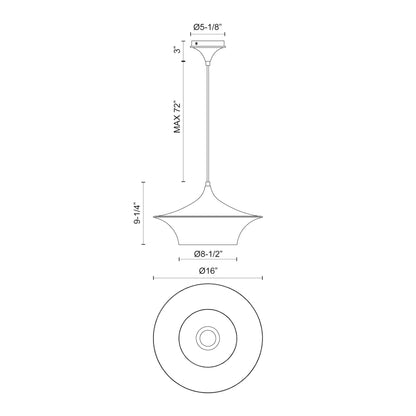 Emiko 16-in Pendant