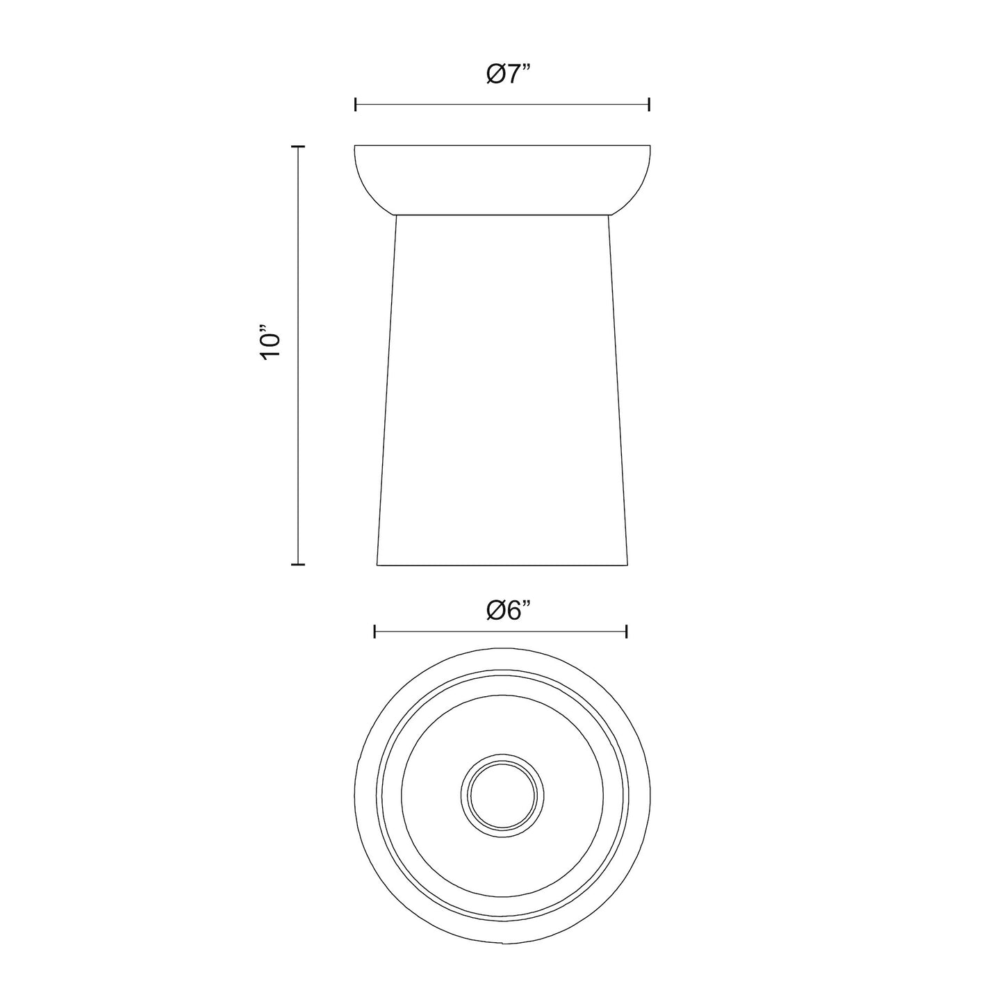 Emil 7-in Flush Mount