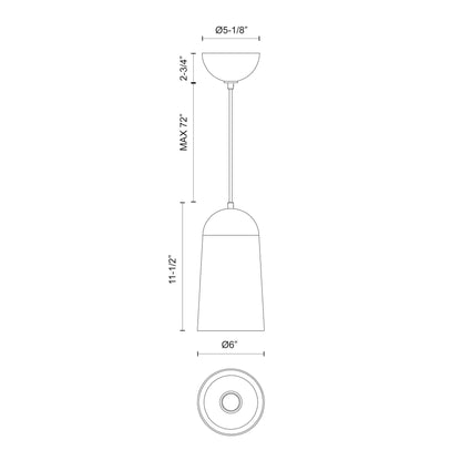 Emil 6-in Pendant