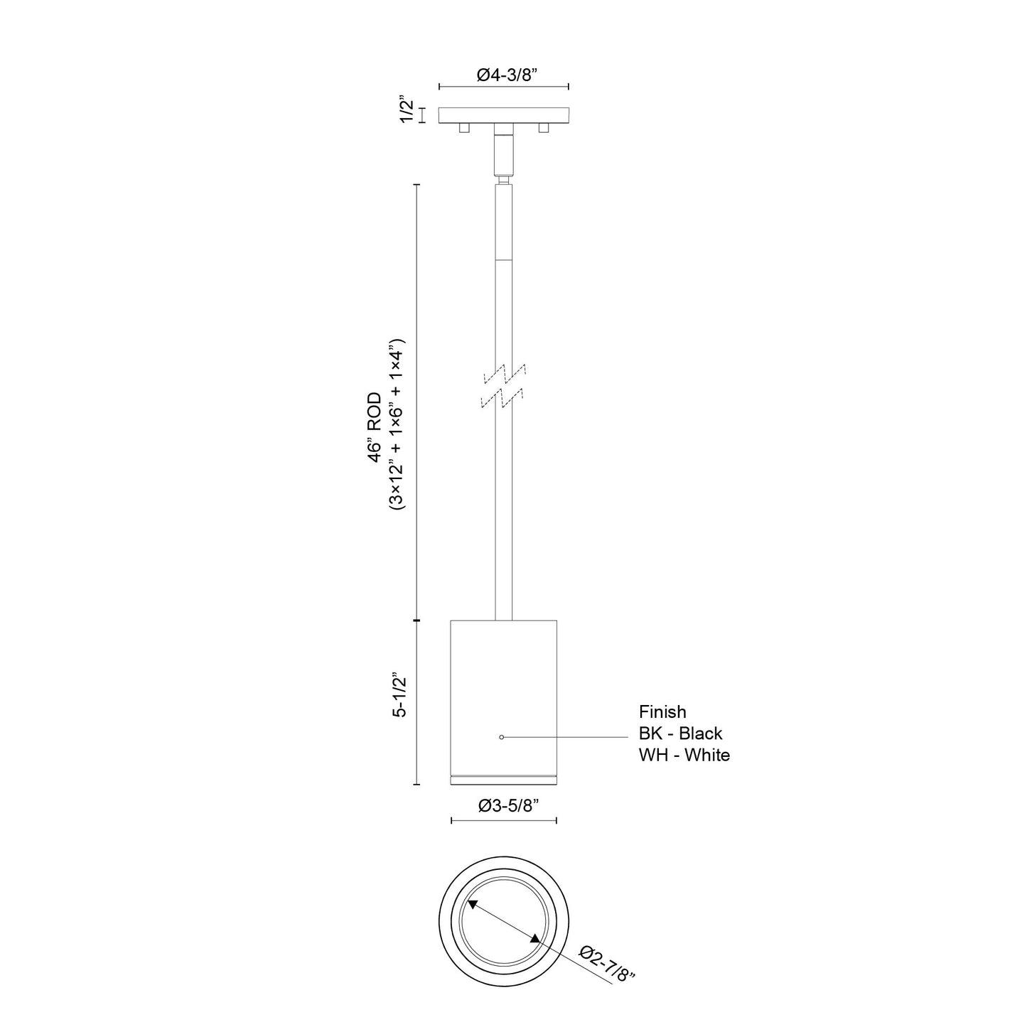 Nordic 5-in (3-in Dia.) Exterior Pendant