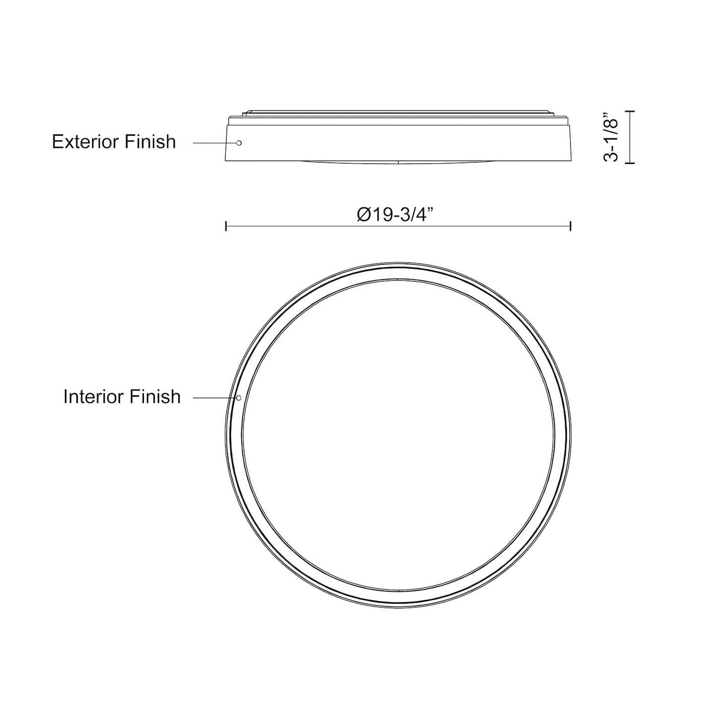 Essex 20-in Flush Mount