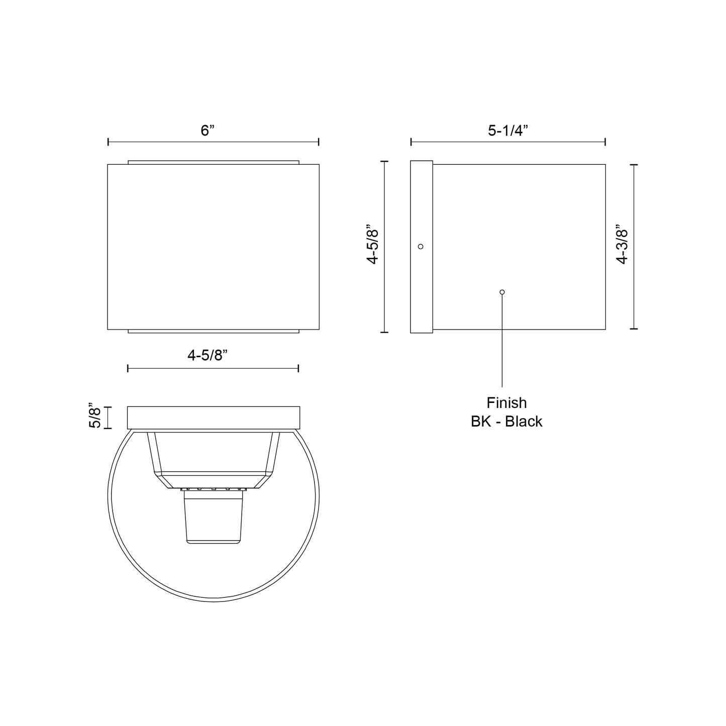 Rene 6-in Exterior Wall Sconce