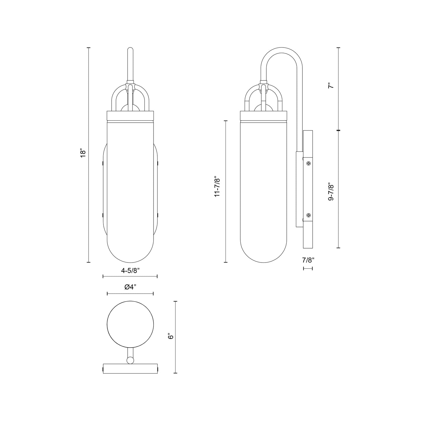 Lancaster 5-in Exterior Wall Sconce