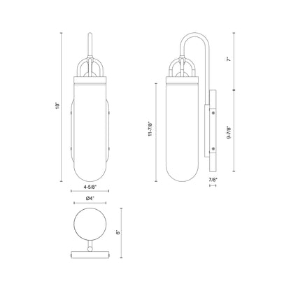 Lancaster 5-in Exterior Wall Sconce