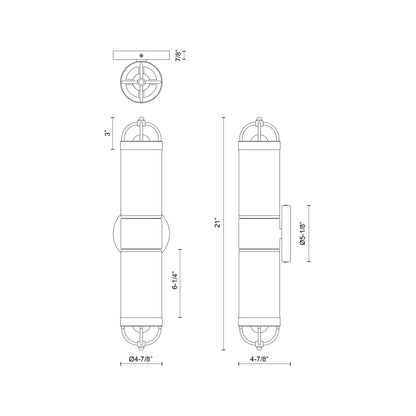 Lancaster 5-in Exterior Wall Sconce